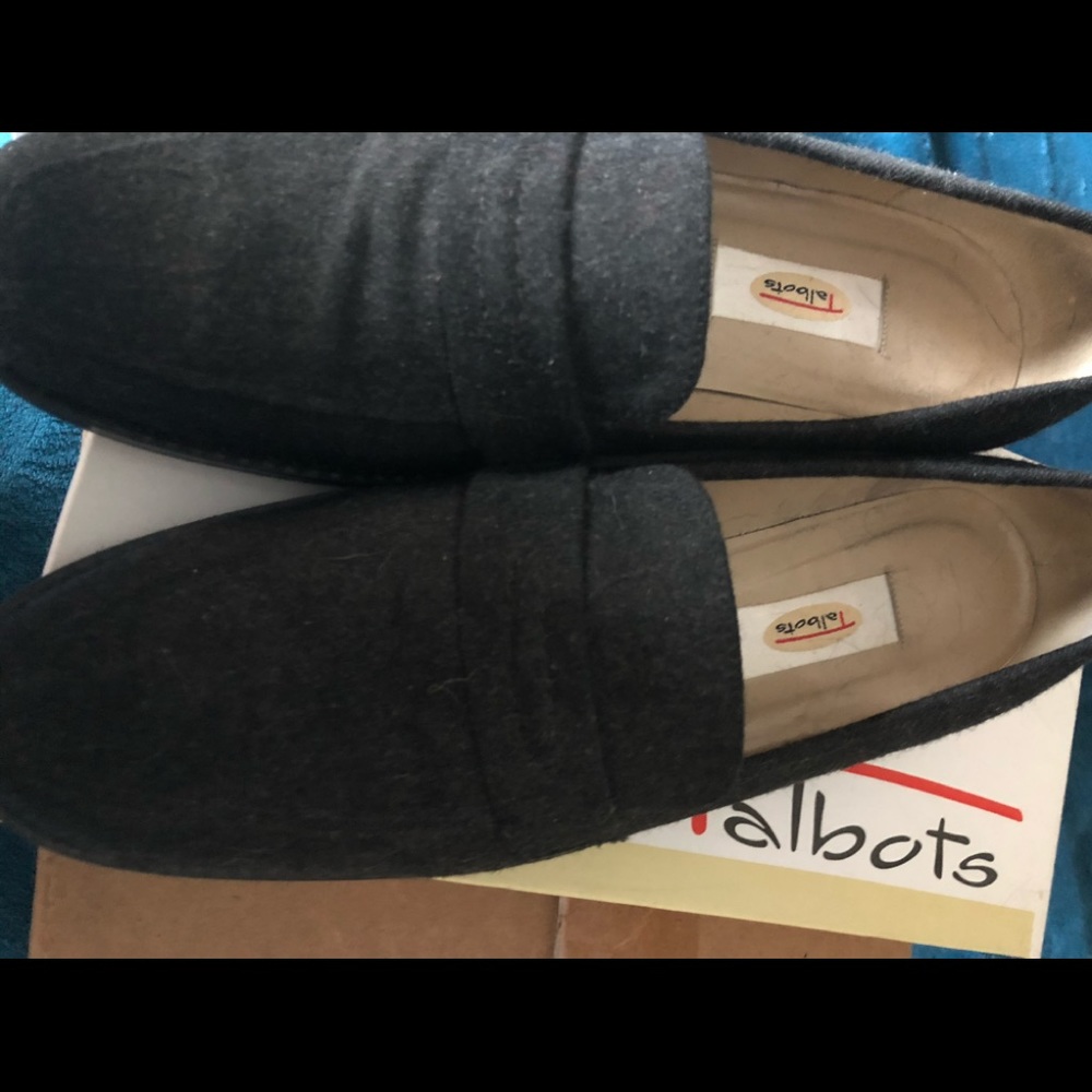 Talbots Grey Flannel Loafers. Like new